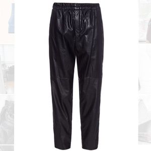 Isabel Marant Etoile Faux Leather Pull On Easy Jogger Pants